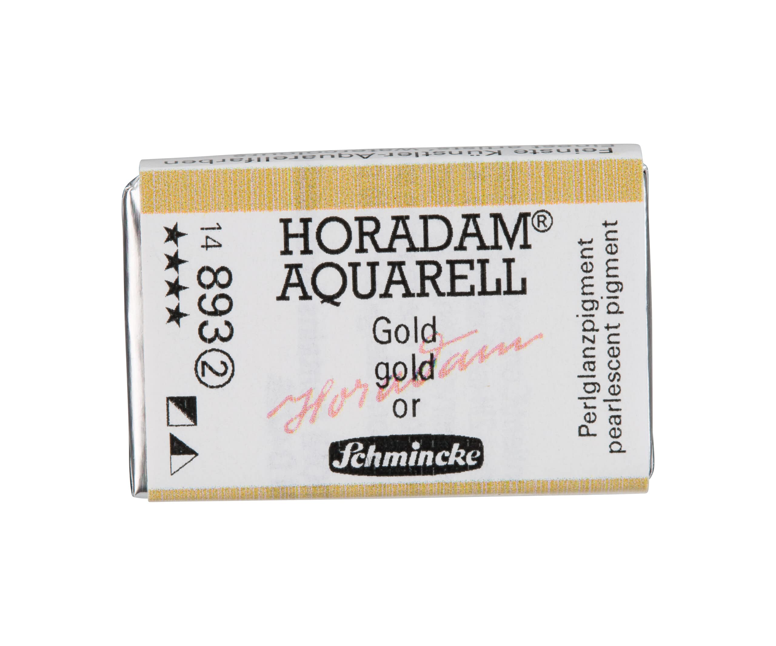 Schmincke 893 Gold - Horadam® Aquarell - Finest Artists' Watercolours, 14 893 043, 1/1 Pan