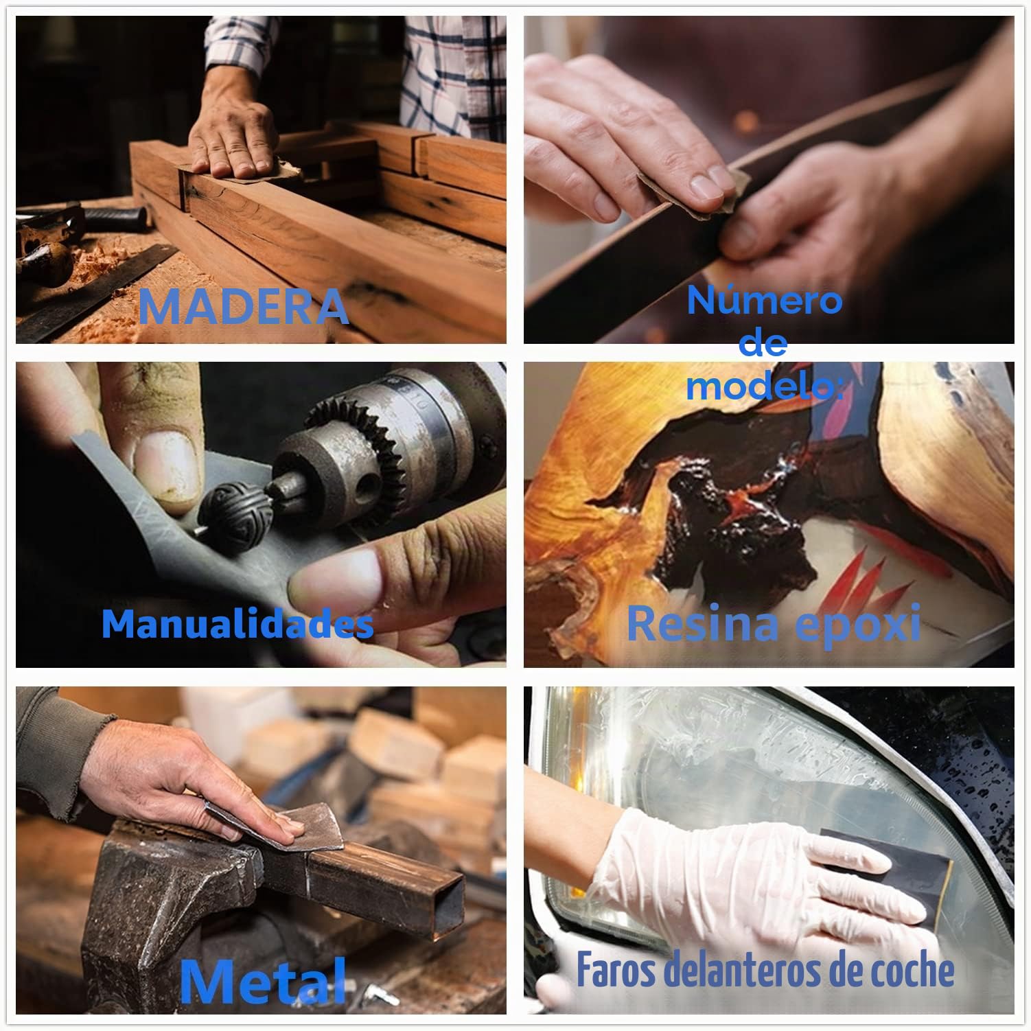 Kit de papel de lija. Papel de lija ultrafino de grano 120 a 10000, 17 tipos de granos, adecuado para lijado de metal, madera, plástico y automóviles (9 x 3,6 pulgadas17 hojas) FEIHU