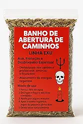 Banho de Ervas de Exu para Abertura de Caminhos, Mistura Natural com Aroeira, Sálvia, Hortelã e Folha de Manga, Limpeza e Desbloqueio Espiritual