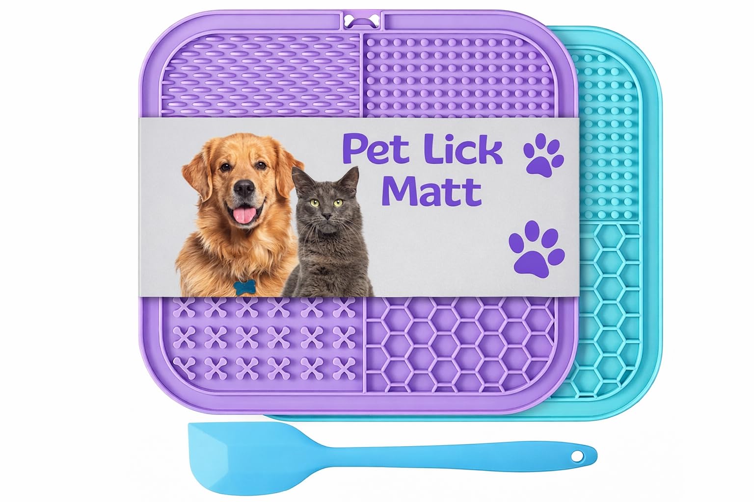 Licky Mats for Dogs and Cats, Premium Lick Mats with Suction Cups for Dog Anxiety Relief, Dog Licking Mat for Bathing, Grooming and Training