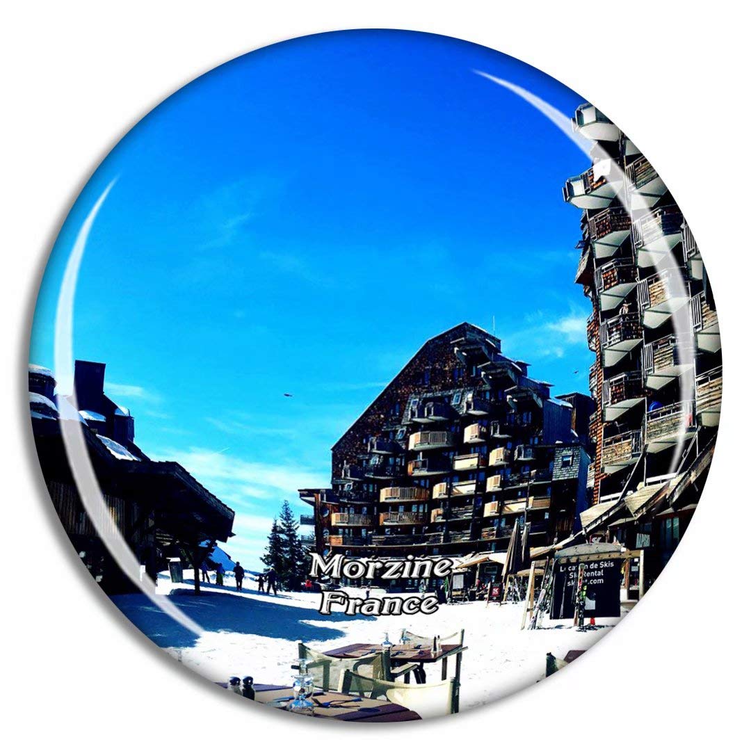Weekino Morzine France Avoriaz Fridge Magnet Travel Gift Souvenir Collection 3D Crystal Glass Sticker