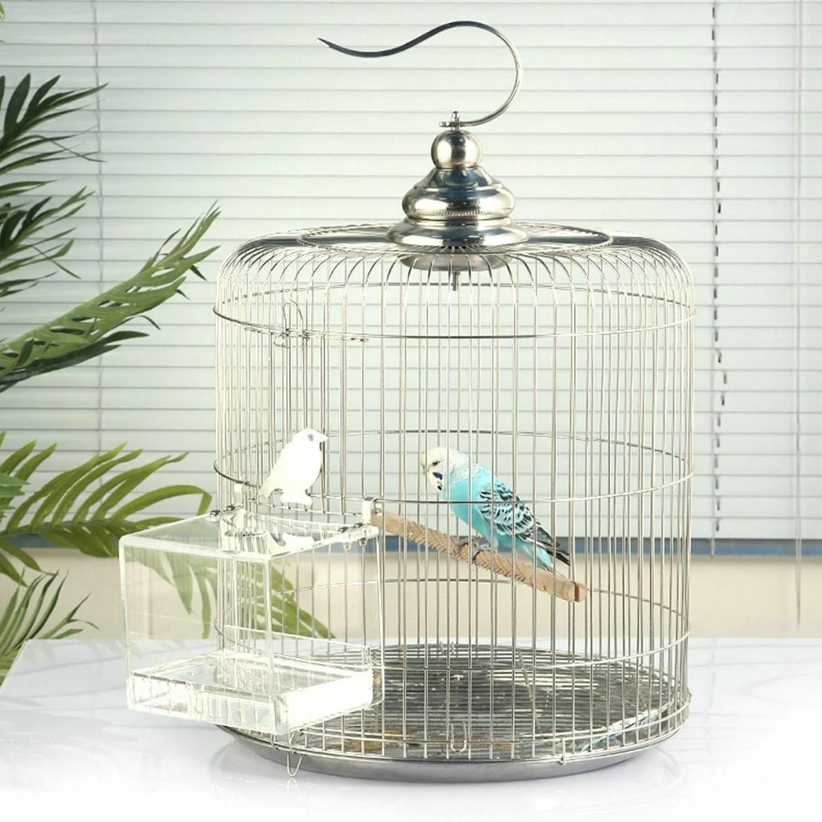 Bagno per Uccelli Appeso Cubo per Uccelli, Gabbia Uccelli da Compagnia, Gancio in Metallo, Gabbia Accessori, per Uccelli Pet Pappagallo Pappagallino Cockatiel Gabbia Doccia (Size : Large) | Gancio In Metallo, Per Pappagallo Pappagallino Cockatiel, Accesso
