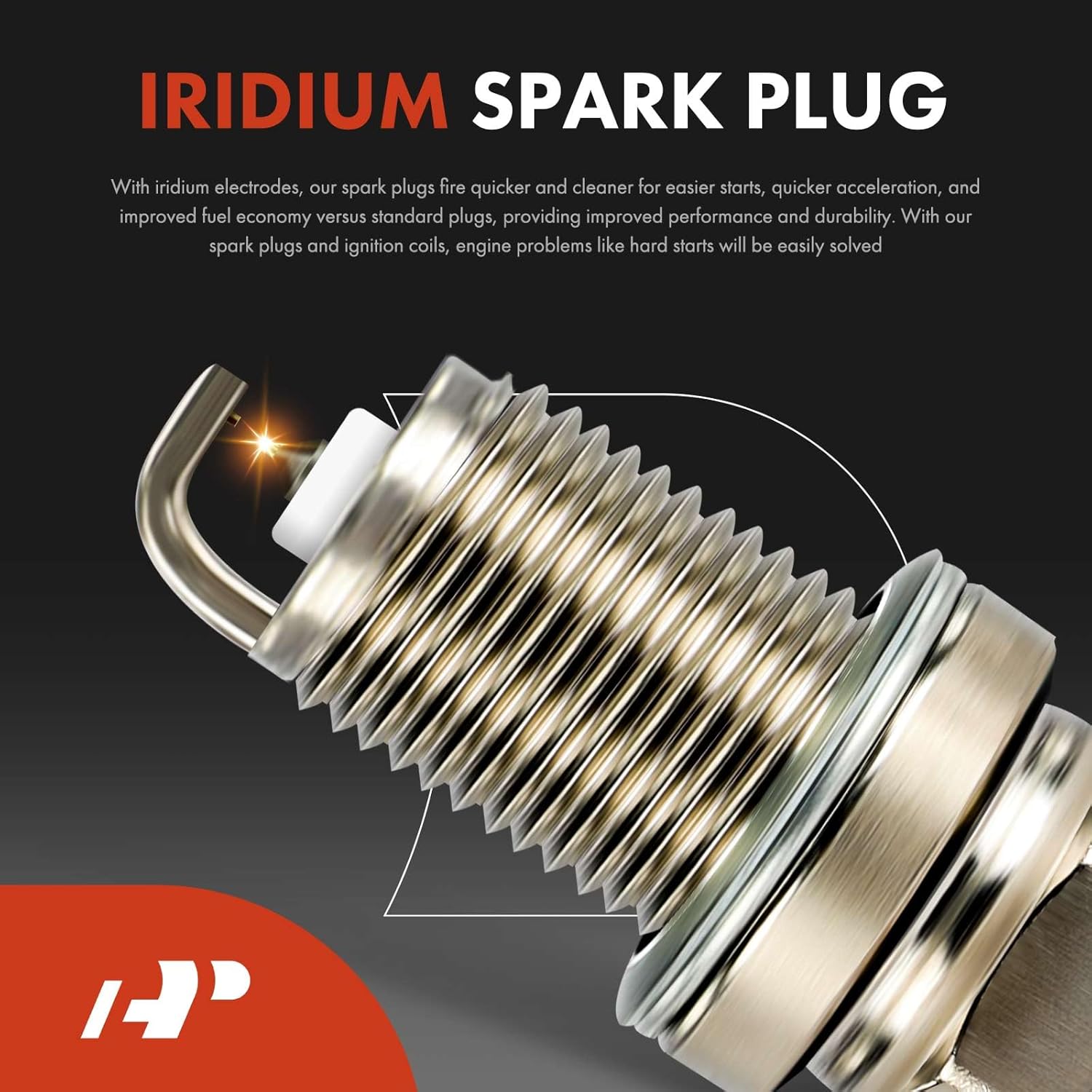 A-Premium (Red) Set of 12 Ignition Coil Pack and Iridium Spark Plugs Compatible with Jeep Grand Cherokee 2005-2008, Liberty, Commander & Dodge Ram 1500, Durango, Nitro, Dakota & Mitsubishi Raider