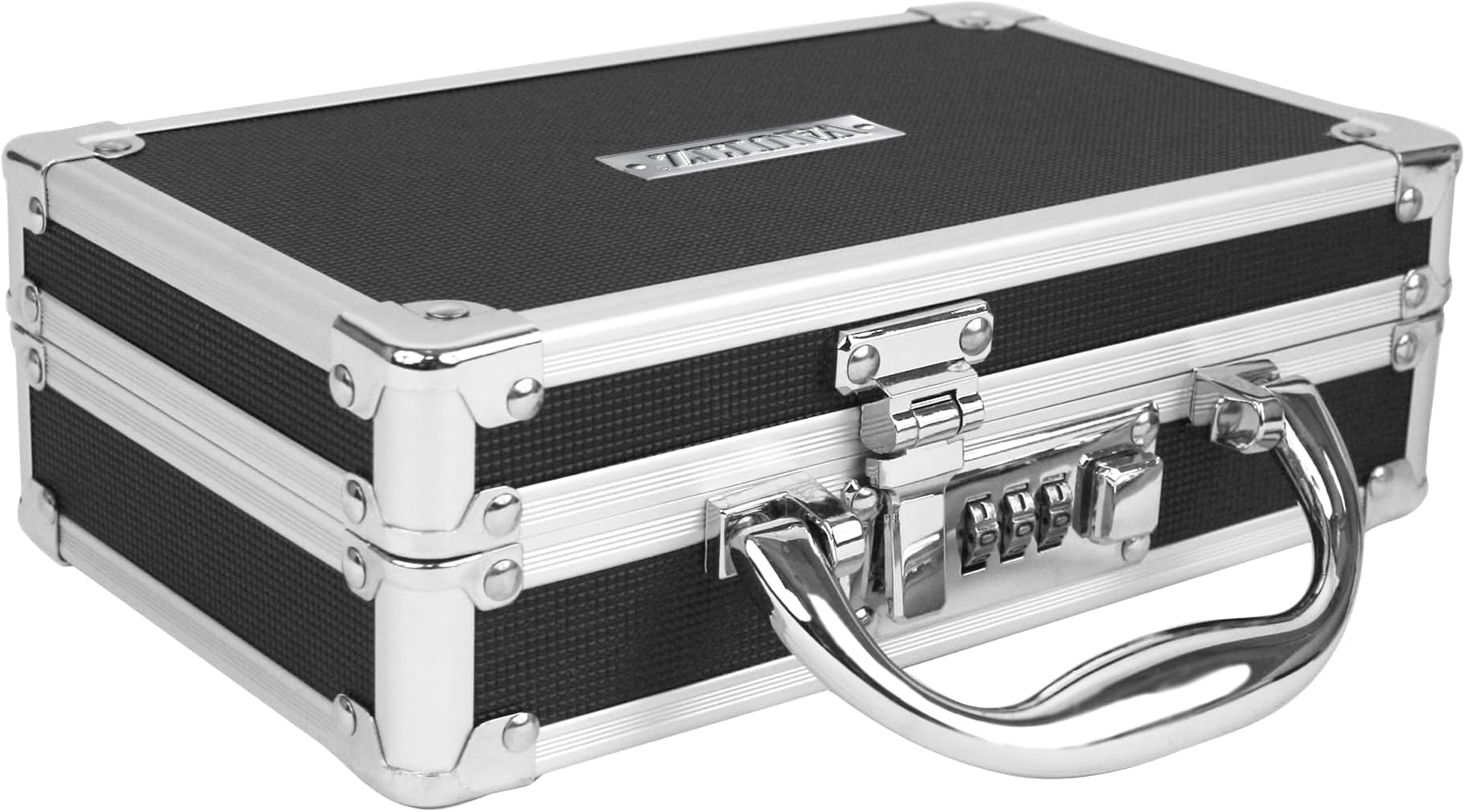 Locking Medicine Case with Combination Lock - Portable Lock Box Briefcase for Medications, Cash & Valuables, Organized Storage Case with Handle, 1 Pack