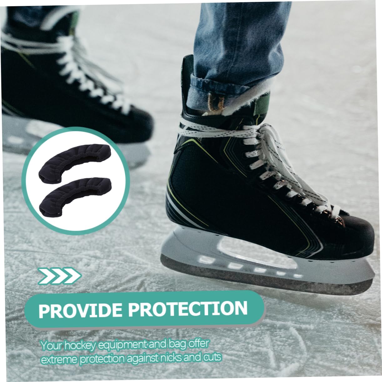 Toyvian Eiskufen Weiche Waschbare Schlittschuh Schutzabdeckung für Hockey Skates für Standard Eiskufen Schützt Beschädigungen und Sorgt für Beim Transport