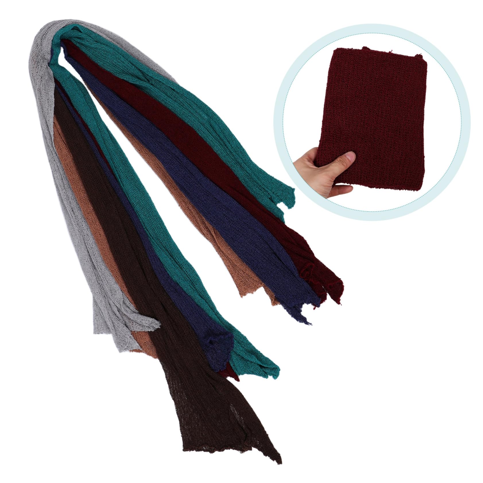 6 Piezas Mantas Envolventes para Recién Nacido Colores Suaves Mantas Elásticas para Fotografía de Bebés Unisex Cómoda y Versátil para Sesión Fotográfica y Uso Diario