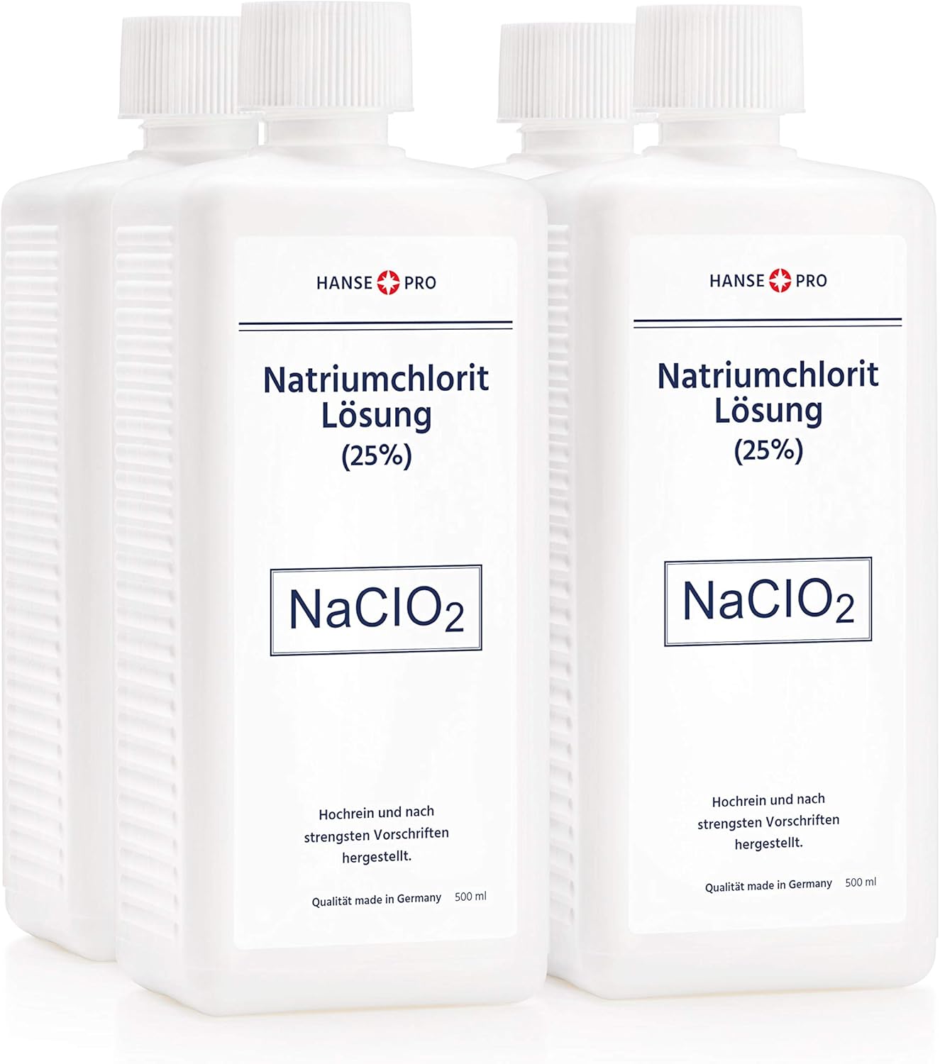 HANSE PRO Sodium Chlorite Solution 25% 4 x 500 ml According to Original Formula German Quality Product