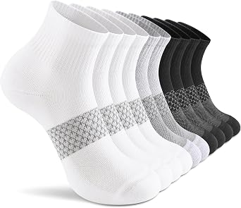 CS CELERSPORT Womens Ankle Running Cushioned Athletic Socks,5 Pairs