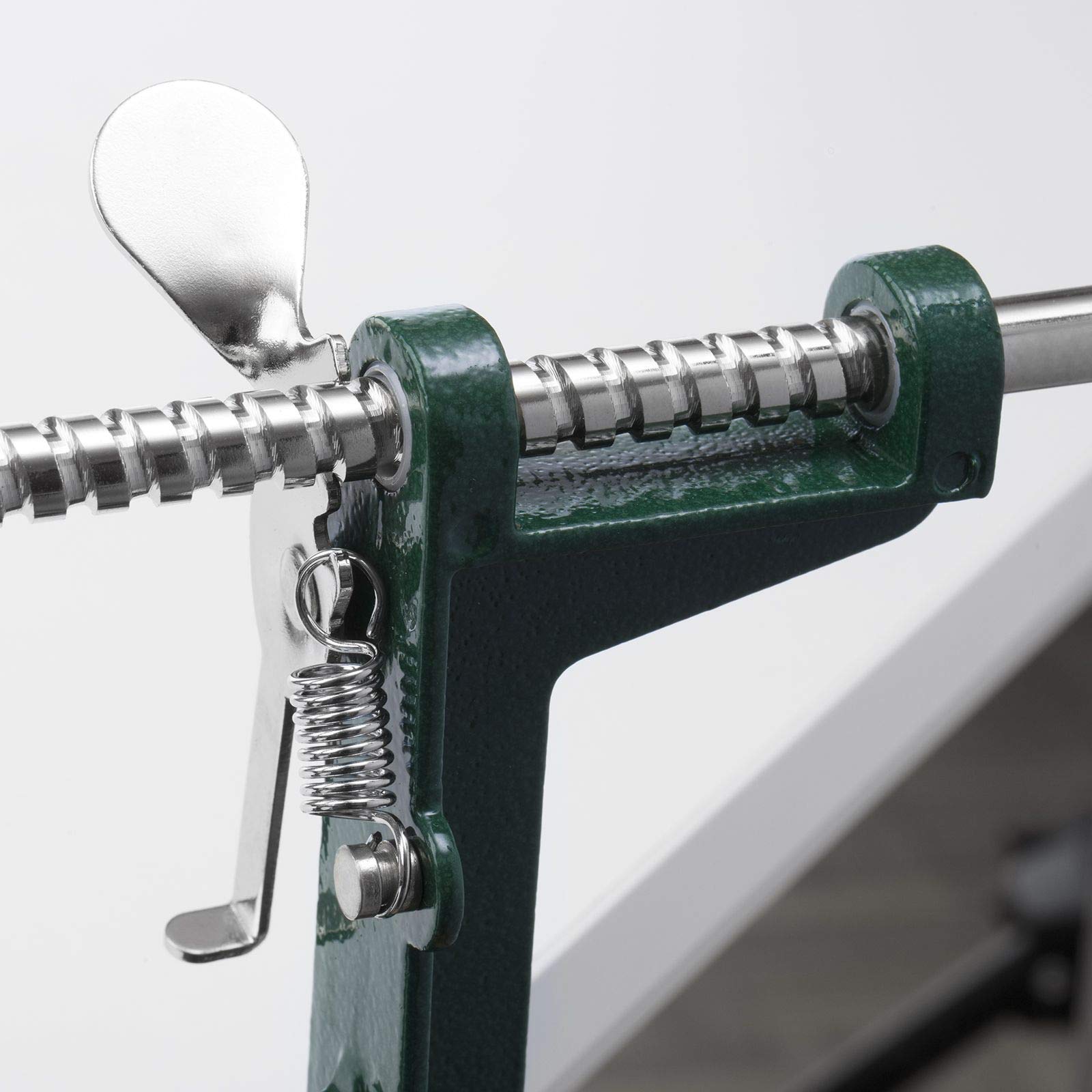 Westmark Pèle-Pomme/Eplucheur/Coupeur de Pomme, Serre-joint pour Montage sur la Table, 31 x 5,3 x 21cm, Acier Inoxydable/Aluminium, Apfeltraum, Vert/Argent, 11432260