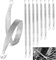Draupnir 8pcs Copper Braided Ground Straps Kit - Thickened 10/13/15/20 Inch Automotive Engine Grounding Wires for Cars Trucks