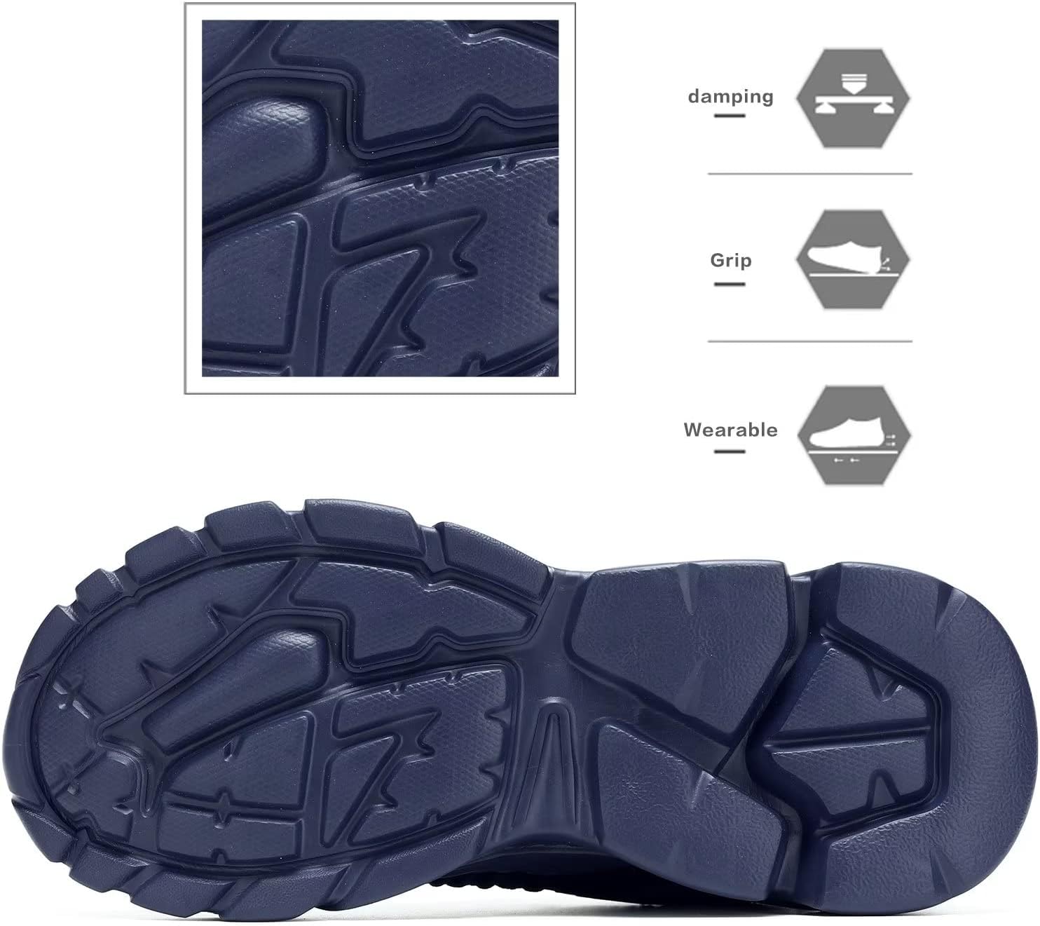 Men's Running Shoes, Non Slip, Breathable, Lightweight Fashion Sneakers, Slip Resistant Athletic Sports Walking Gym Work Shoes - Image 5