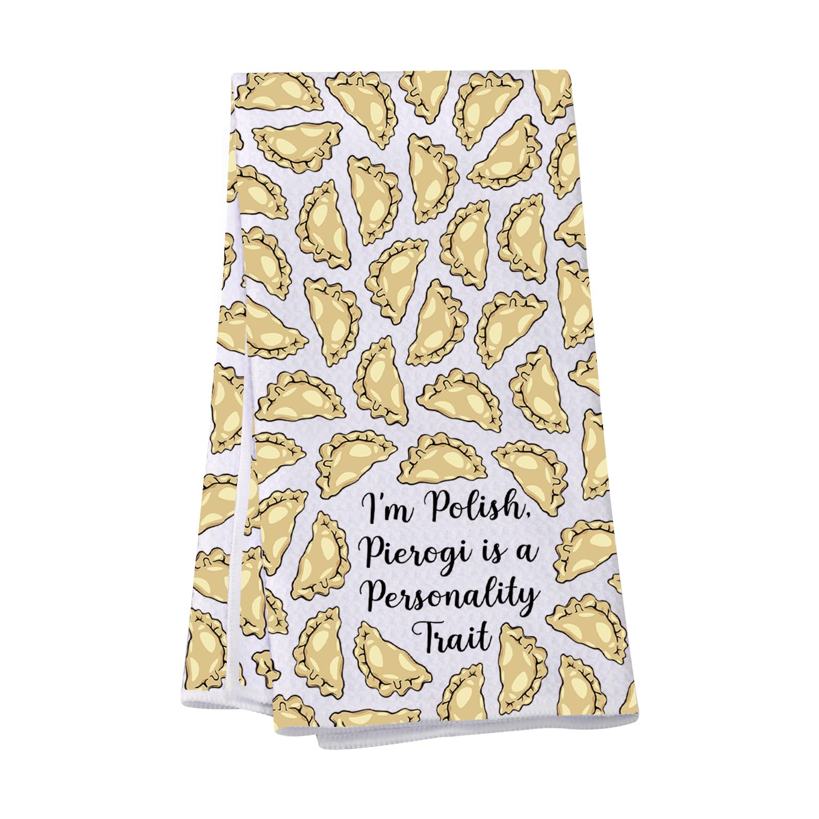 VAMSII Pierogi Kitchen Towels Pierogi Lover Gifts Polish Dumplings Housewarming Towel Polish Food Lover Gift Polska Themed Gift (USPierogiTowel)