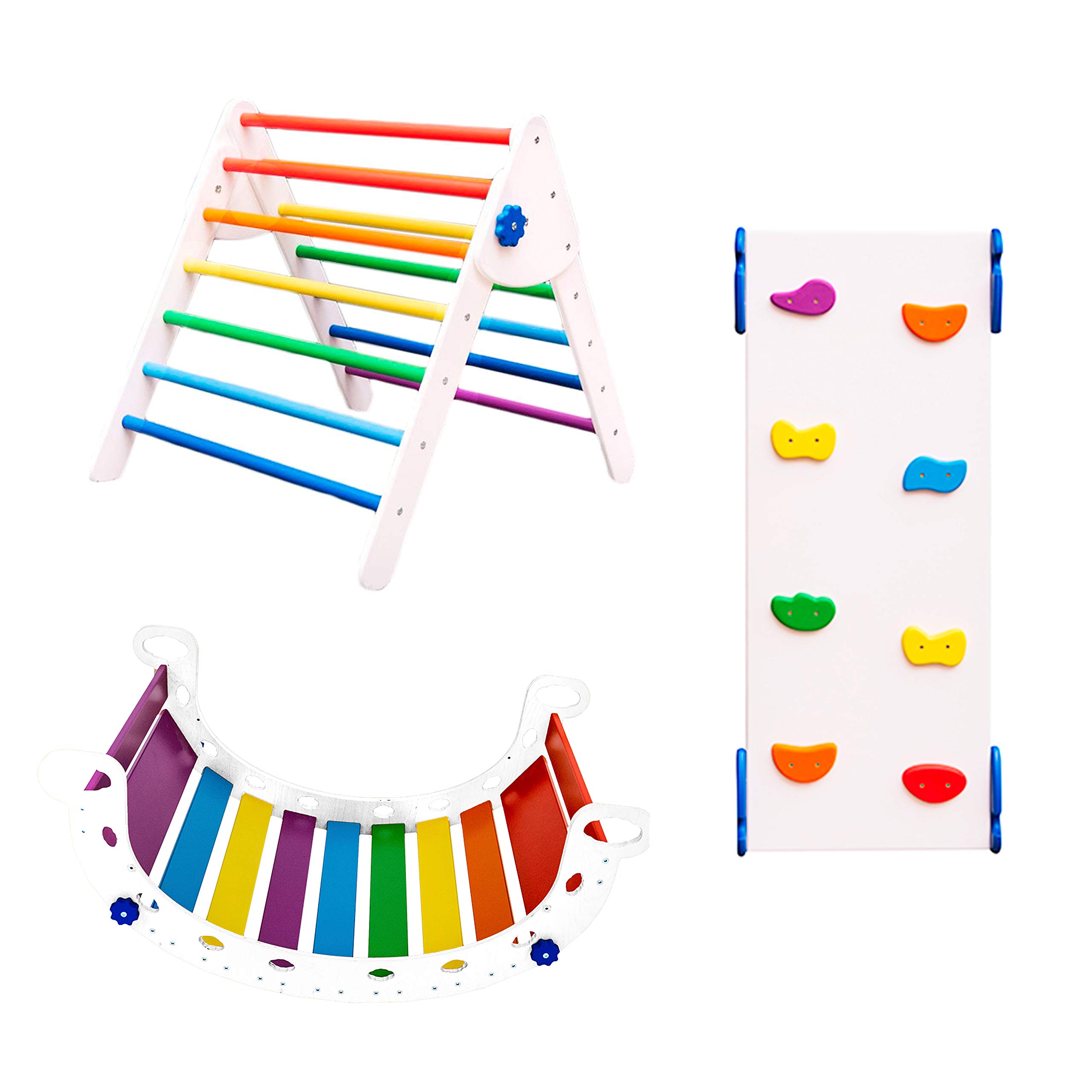 Buy Foldable Wooden Climbing Triangle Ladder for Sliding & Climbing Triangle Climber with