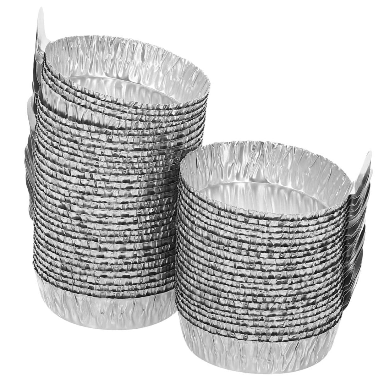 AUTSUPPL Weighting Boats for Laboratory 100pcs Aluminum Foil Weighing Trays Handles