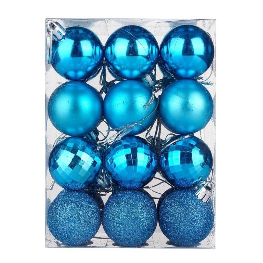 Palline Natalizie Decorazioni Palline di Natale 24 Pezzi Di Ornamenti Per Palline Di Natale, Palline Decorative Infrangibili In Plastica Da Appendere, Set Di Decorazioni Natalizie Palla di Natale Pall