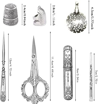 Amazon | MULTIONS裁縫セット アンティーク調ソーイングセット