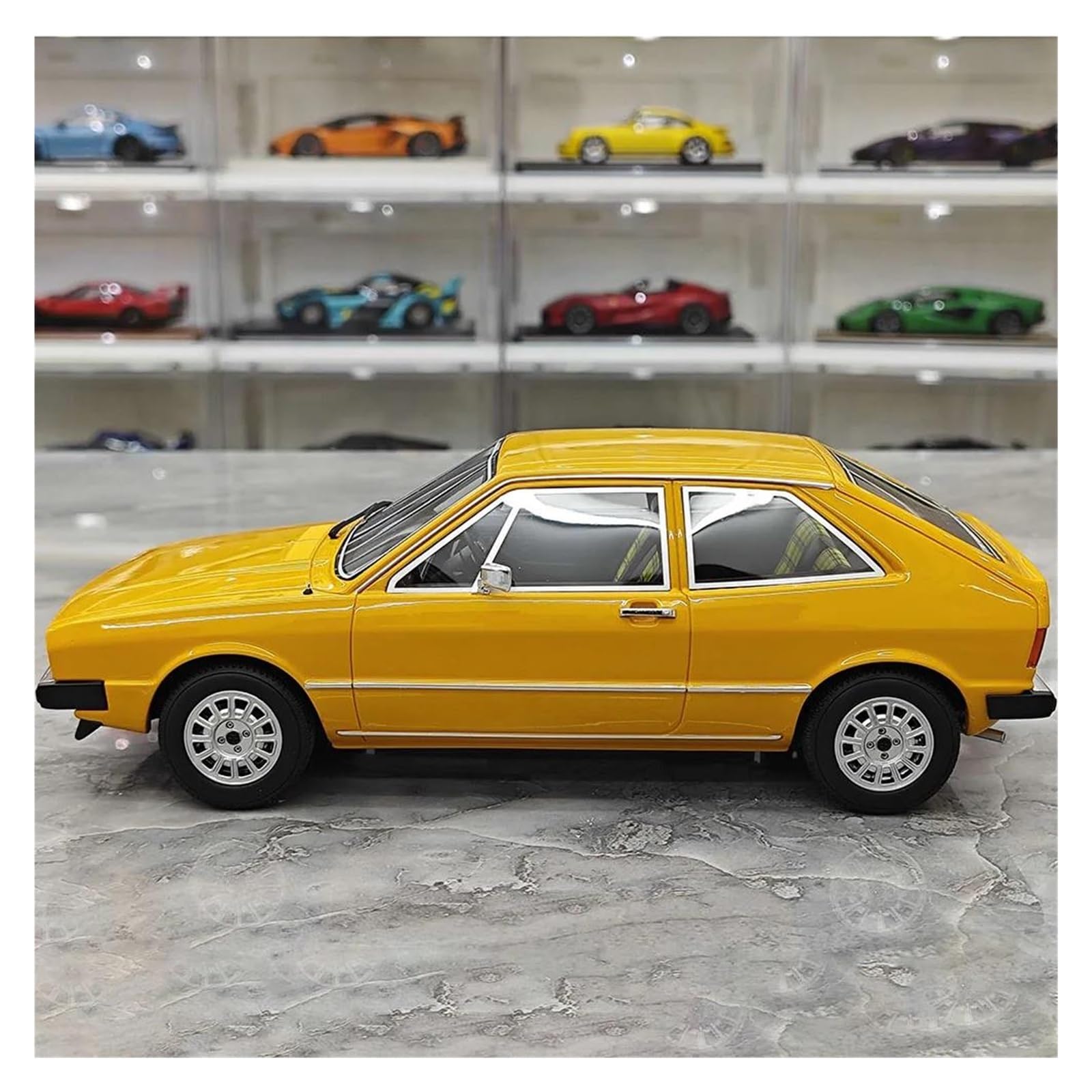 Metallo Scala Replica Resina 1 18 Adatta Per Volkswagen Golf GTI MK1 Modello Di Auto Statica Simulata Decorazione Per La Casa Hobby Veicoli Giochi Set