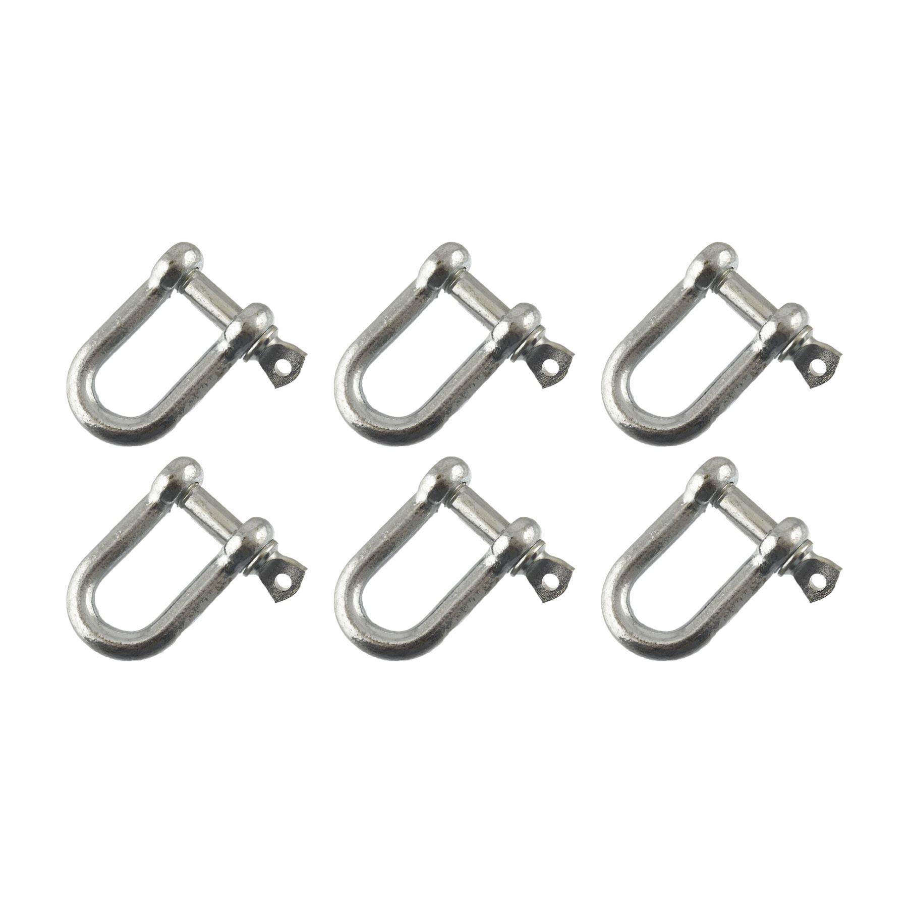 AB Tools 8mm Galvanised Dee Shackle Pack of 6 Chandlery DK02