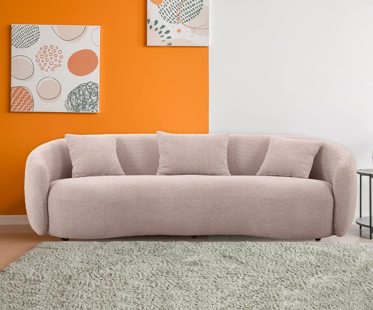 Amazon｜WILLIAMSPACE 94インチ モダンカーブソファ、バック布張り