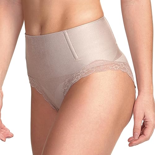 PLIE - Bragas moldeadoras con purpurina para mujer, doble tela en la zona del vientre, aletas únicas que evitan que el producto se enrolle