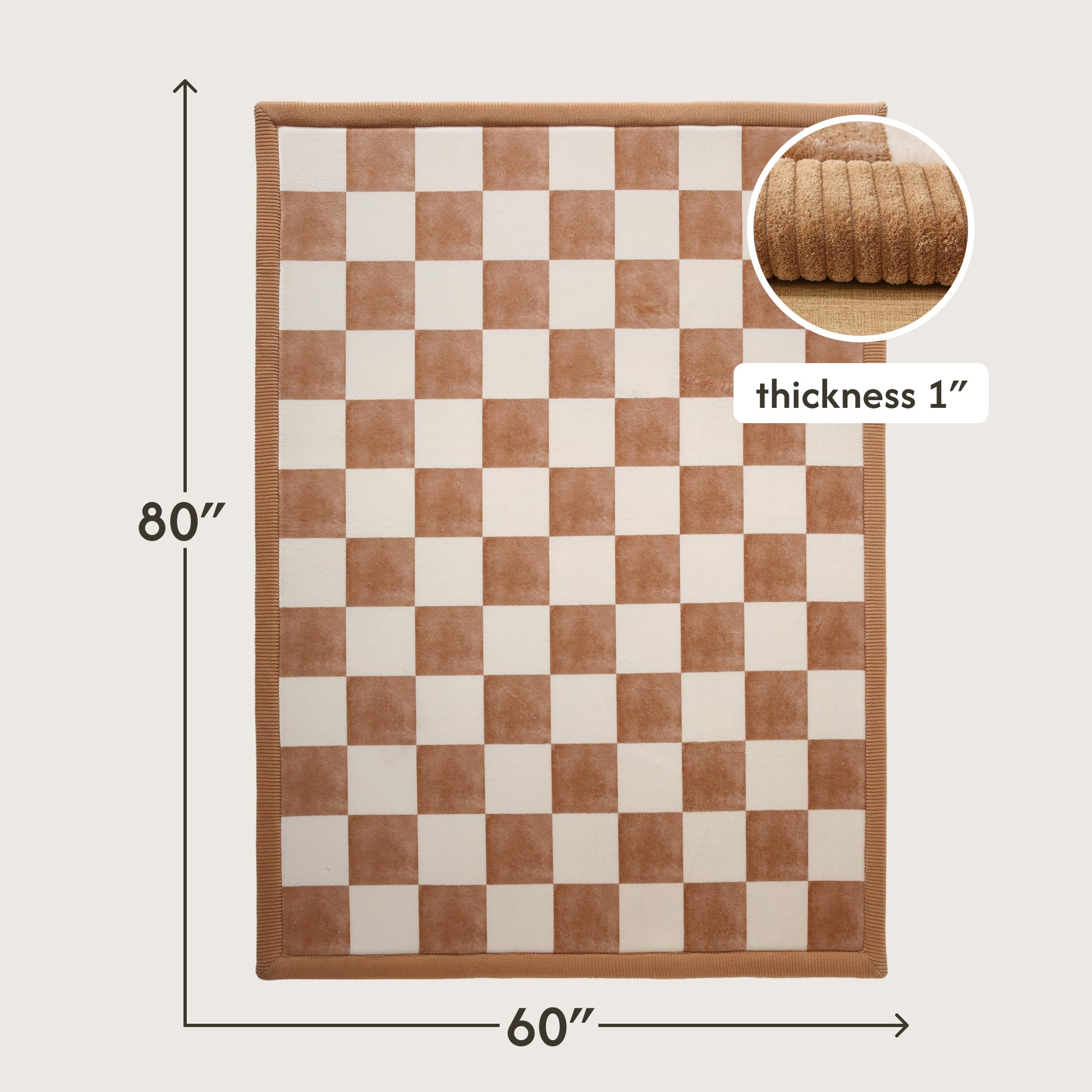 Hakuna Matte Cloud Miękka Mata do Zabawy dla Niemowląt 200x150x2,5 cm, Kwadraty – Dywan do pokoju dziecięcego z wysokiej jakości pianką memory – Mata do raczkowania z antypoślizgowym spodem