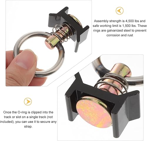 Miniatura 4 de VILLCASE Montaje de un solo perno prisionero en L, 4 piezas de montaje en L para pistas de aerolíneas, motos de nieve, muebles de carga, instalación