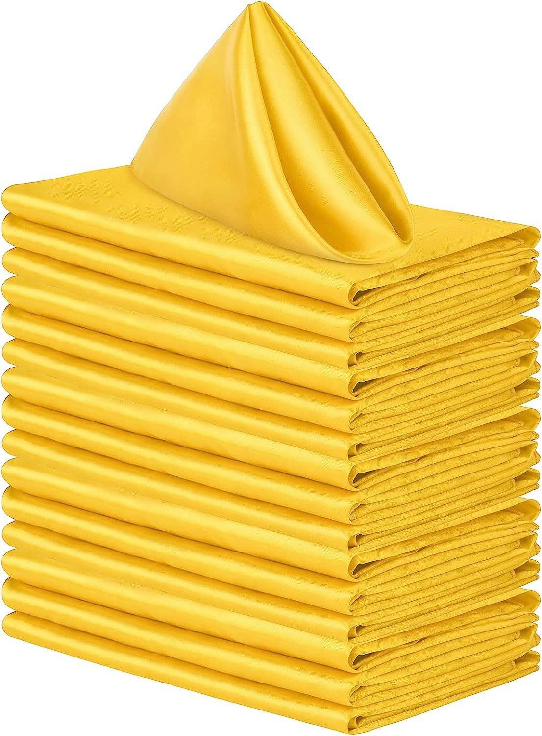 50 * 50 CM 50 pz Verde Scuro Quadrato Tovaglioli di Stoffa di Raso Tovaglioli di Stoffa Riutilizzabili per La Cerimonia Nuziale Complementi Arredo Casa Tovaglioli di Stoffa