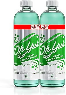 Jetted Bathtub Cleaner for Jet Tubs, Whirlpools, The Most Effective Jetted Tub Cleaner, Septic Safe | Two 16 Ounce Bottles!
