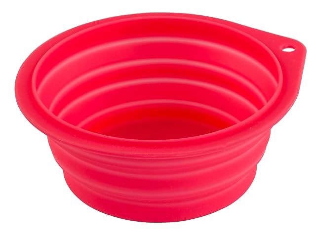 Kerbl Pet Silicona Viajes Cuenco, 500 ml, Color Rojo