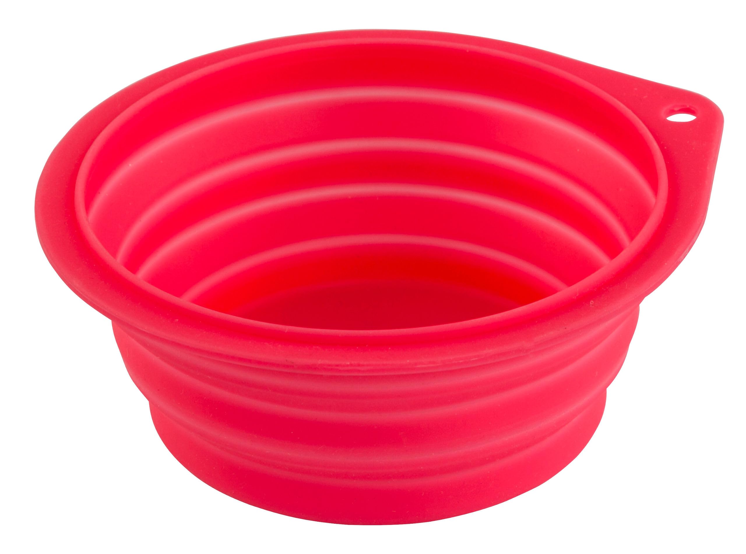 Kerbl Pet Silicona Viajes Cuenco, 500 ml, Color Rojo