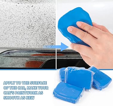 4 Packs Clay Bar Kits for Cars, Car Detailing Kit for Cleaning and Adsorption Capacity for Car, Glass, Vehicles (100g/pack Blue)