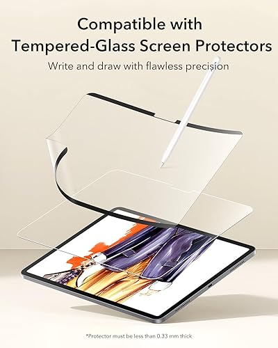 Vista 66 de ESR Paper-Feel - Protector de pantalla magnético para iPad A16 de 11ª/10ª generación (11 pulgadas/10.9, 2025/2022), escribe y dibuja como en papel
