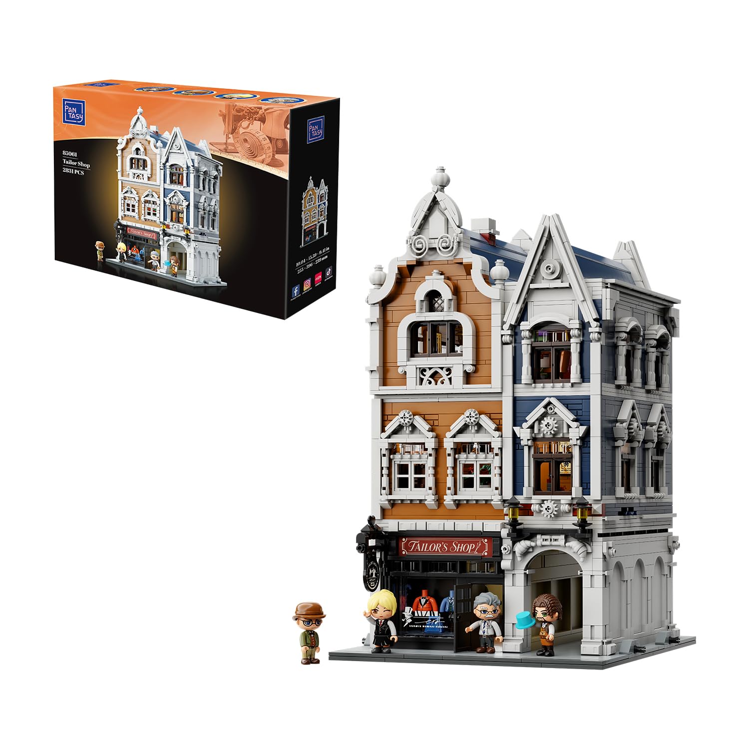 PAN TASY Tailor Shop Building Set, Victorian Modular Building for Adults