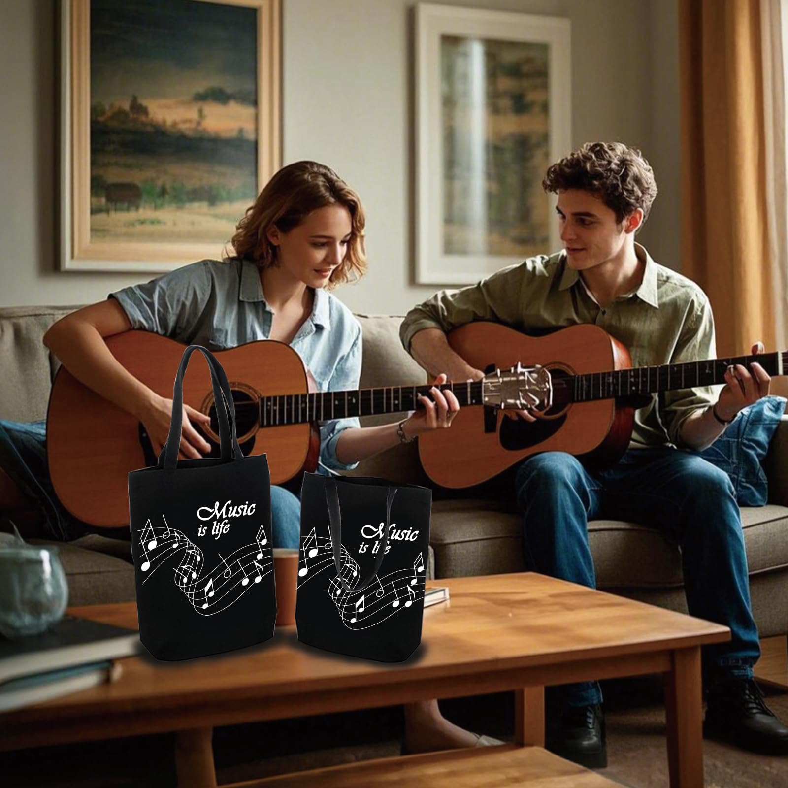 Merchandising - Juego de 5 bolsas de mano, pulseras, llaveros, calcetines y 50 calcomanías, accesorios musicales para músicos
