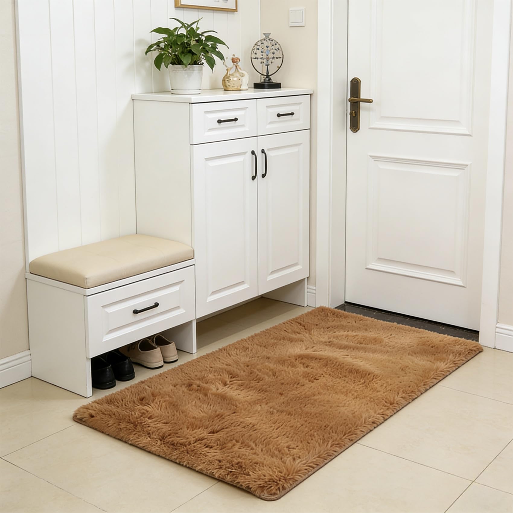 Tapis de salon facile à entretenir et antidérapant 271 x 300 cm pour éviter les sols froids