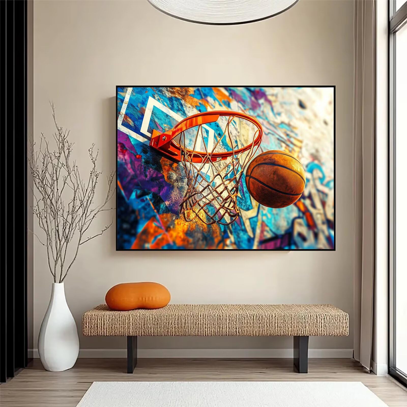Diamentowy obraz do koszykówki dla dorosłych, 60 x 80 cm, qw1-719