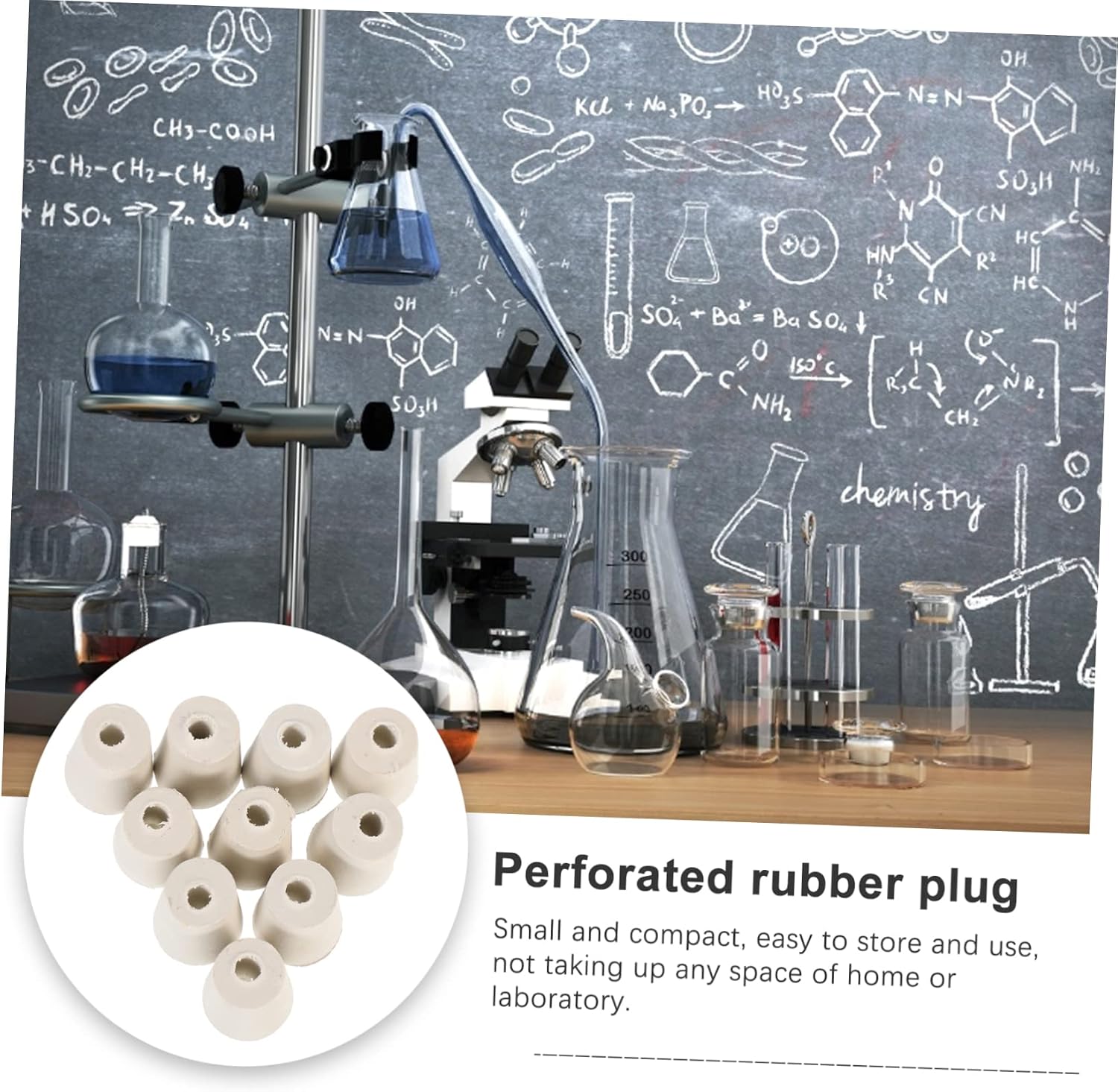 ABOOFAN 10Pcs Rubber Sealing Plugs for Bottles Tapered Laboratory Stoppers for Test Tubes and Flasks Rubber Material for Experiments and Laboratory Use