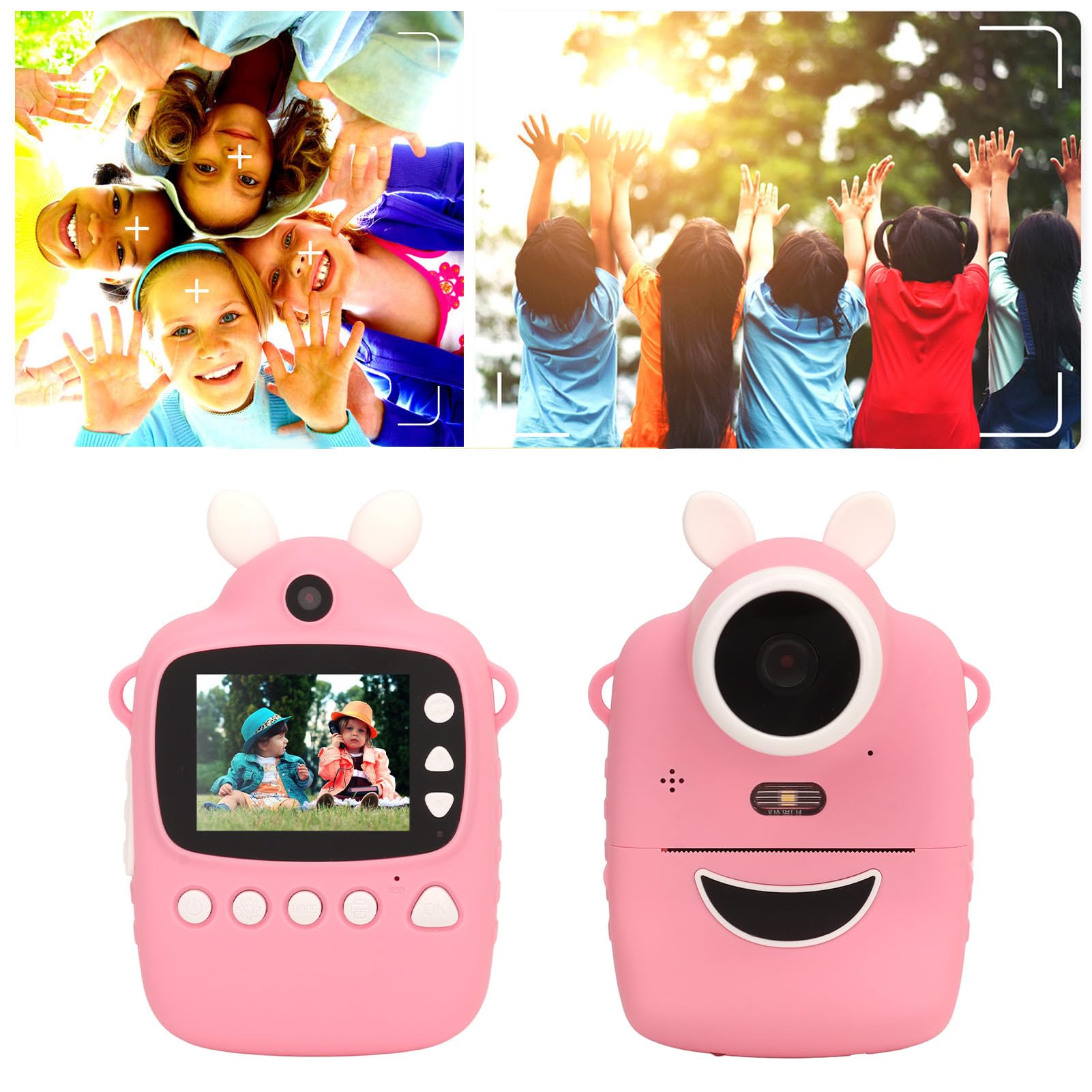 P1 Cámara de Impresión Instantánea para Niños Cámara Digital para Niños Cámara de Impresión Térmica con Papel de Impresión para Niños Juguete de Regalo Divertido Graffiti