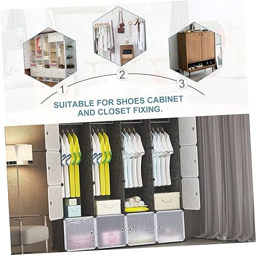 Miniatura 8 de 20 conectores de plástico de cubo de alambre negro para organizador modular, armario, cubos de almacenamiento, estantes y gabinete