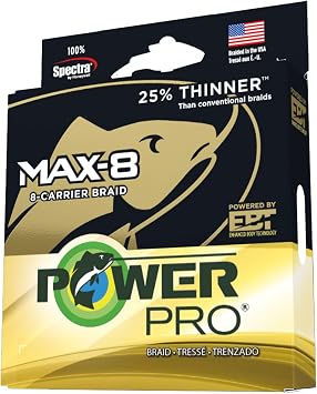 Power Pro Max-8 Braided Line 50lb 333yd Multicolor
