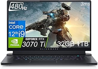 Alienware x17 R2 17.3" 480Hz FHD (Intel 12th Gen Core i9-12900H, 32GB DDR5 RAM, 1TB SSD, NVIDIA GeForce RTX 3070 Ti 8GB) RGB Backlit Gaming Laptop, WiFi 6E, Thunderbolt 4, HD Webcam, Win 11 Home