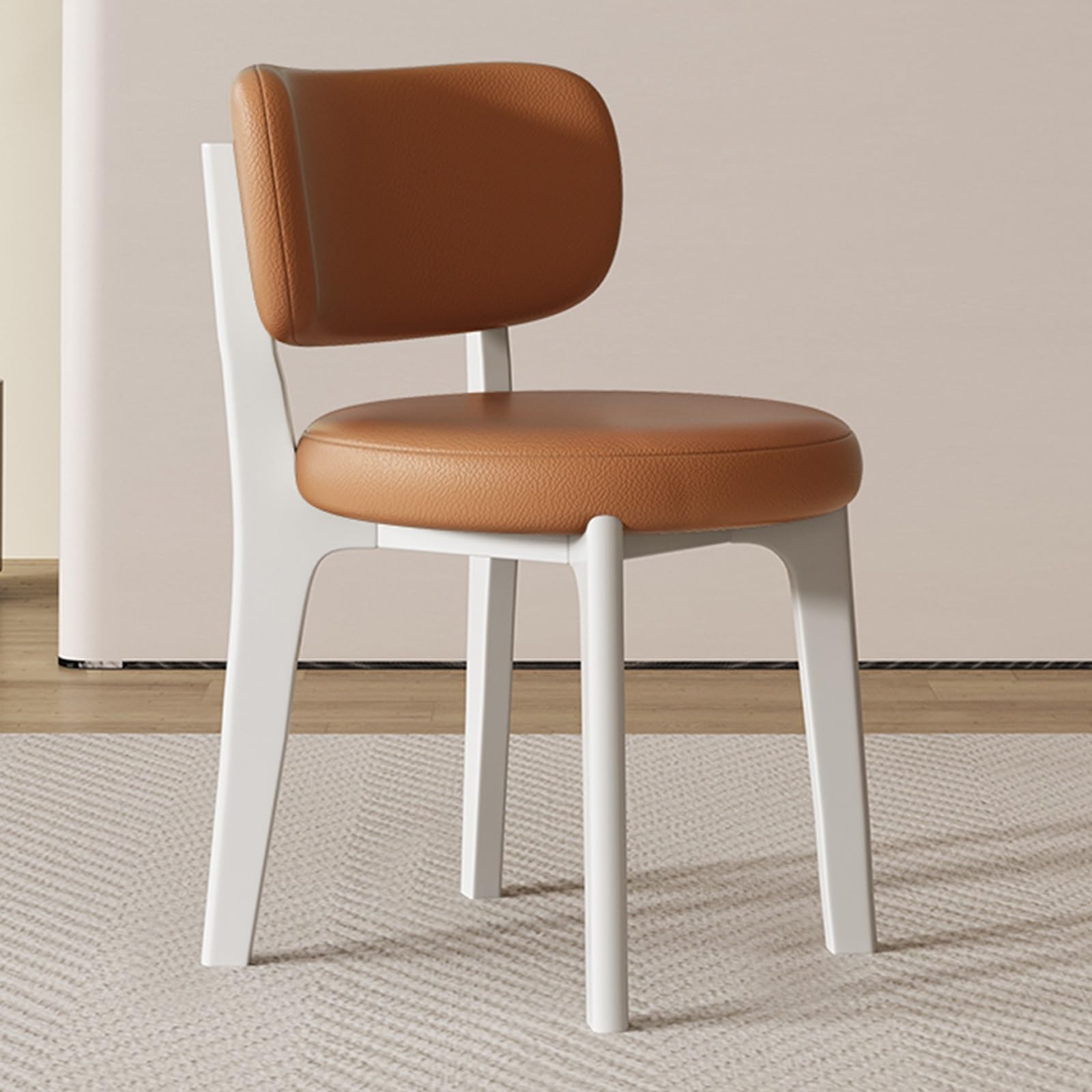 Set di Sedie da Pranzo, Sedie Moderne per Sala da Pranzo, Sedia da Cucina Ergonomica Imbottita, Schienale Curvo, Struttura in Legno, per Soggiorno Cucina(White C,Set of 8)