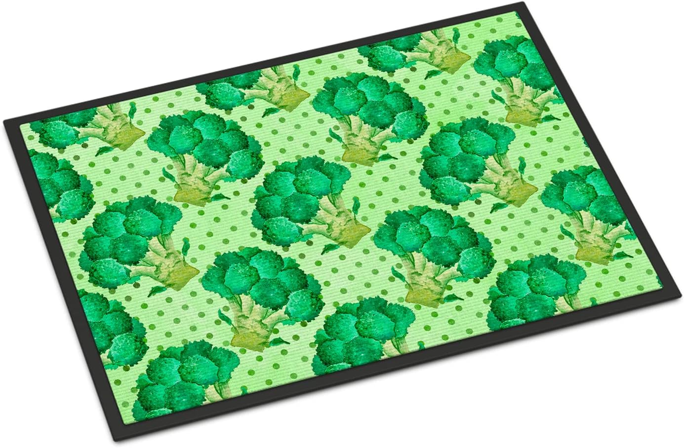 Caroline's Treasures BB7570JMAT Watercolor Broccoli Doormat 24x36 Front Door Mat Indoor Outdoor Rugs for Entryway, Non Slip Washable Low Pile, 24H X 36W