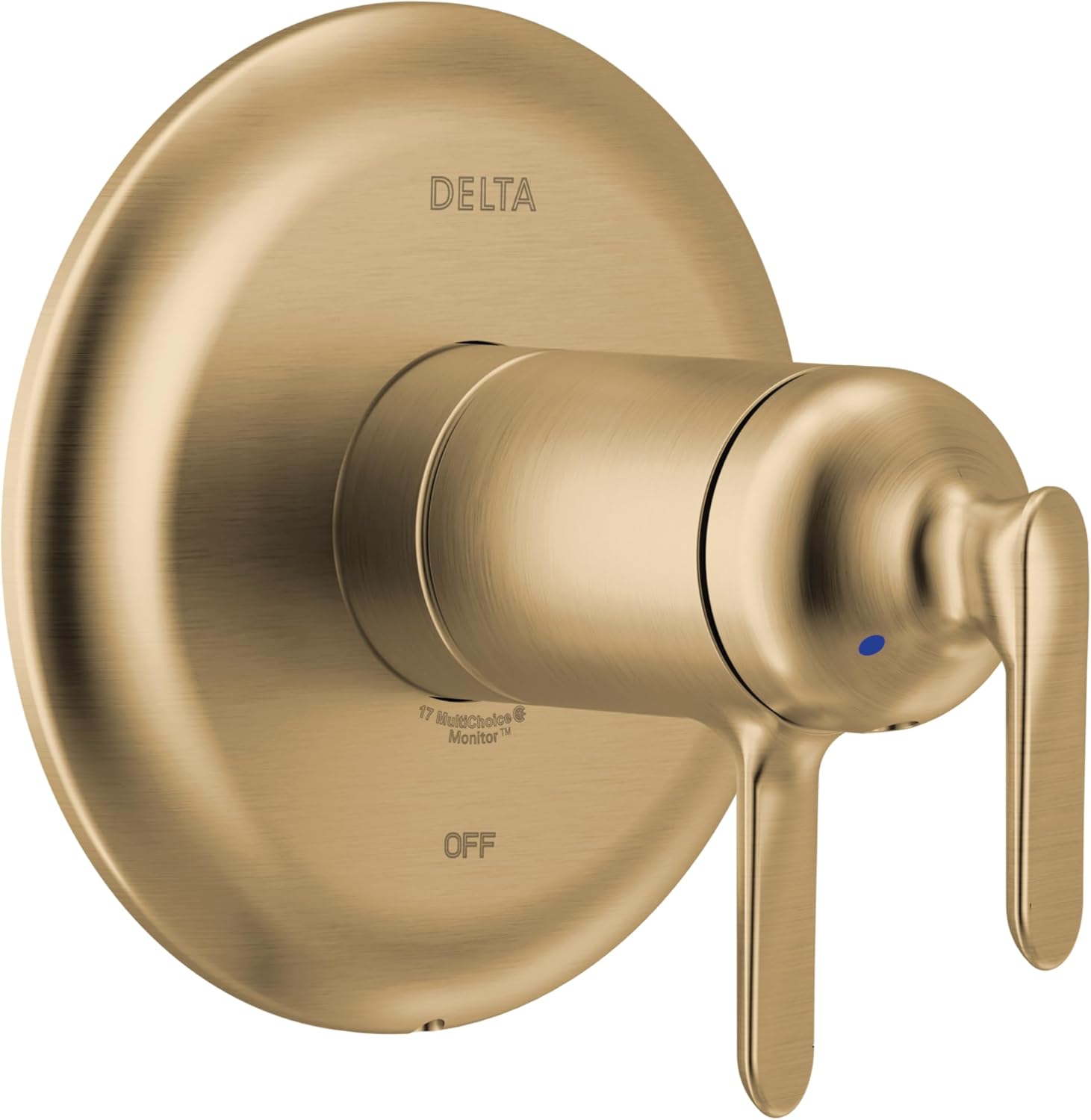 Delta Bonacci 17 Series Dual-Function Thermostatic Valve Trim Kit, Brushed Gold 2 Handle Set for Shower Faucet System, Lumicoat Champagne Bronze T17T045-CZ-PR (Valve Not Included)