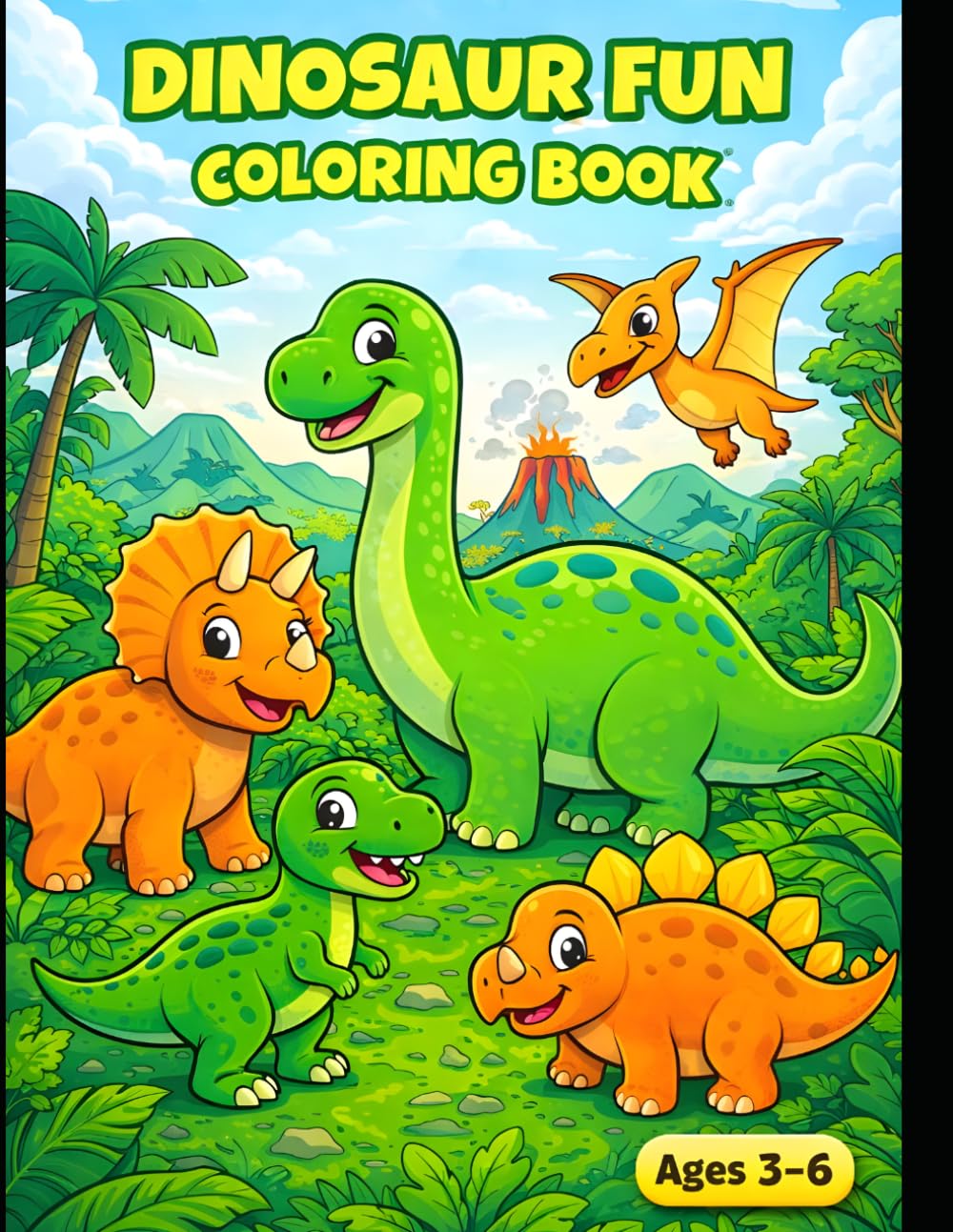 Kids Dinosaurs Coloring Book: Fun and Easy Dinosaurs Coloring Pages with Big Simple Designs for Toddlers and Preschoolers (Fun & Easy Coloring Series for Kids)