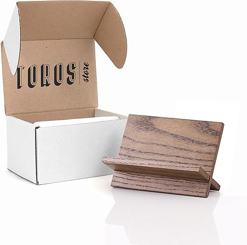 Miniatura 5 de Juego de 3 tarjeteros para escritorio, soporte para tarjetas pequeñas de madera marrón, soporte profesional para tarjetas de presentación, soporte