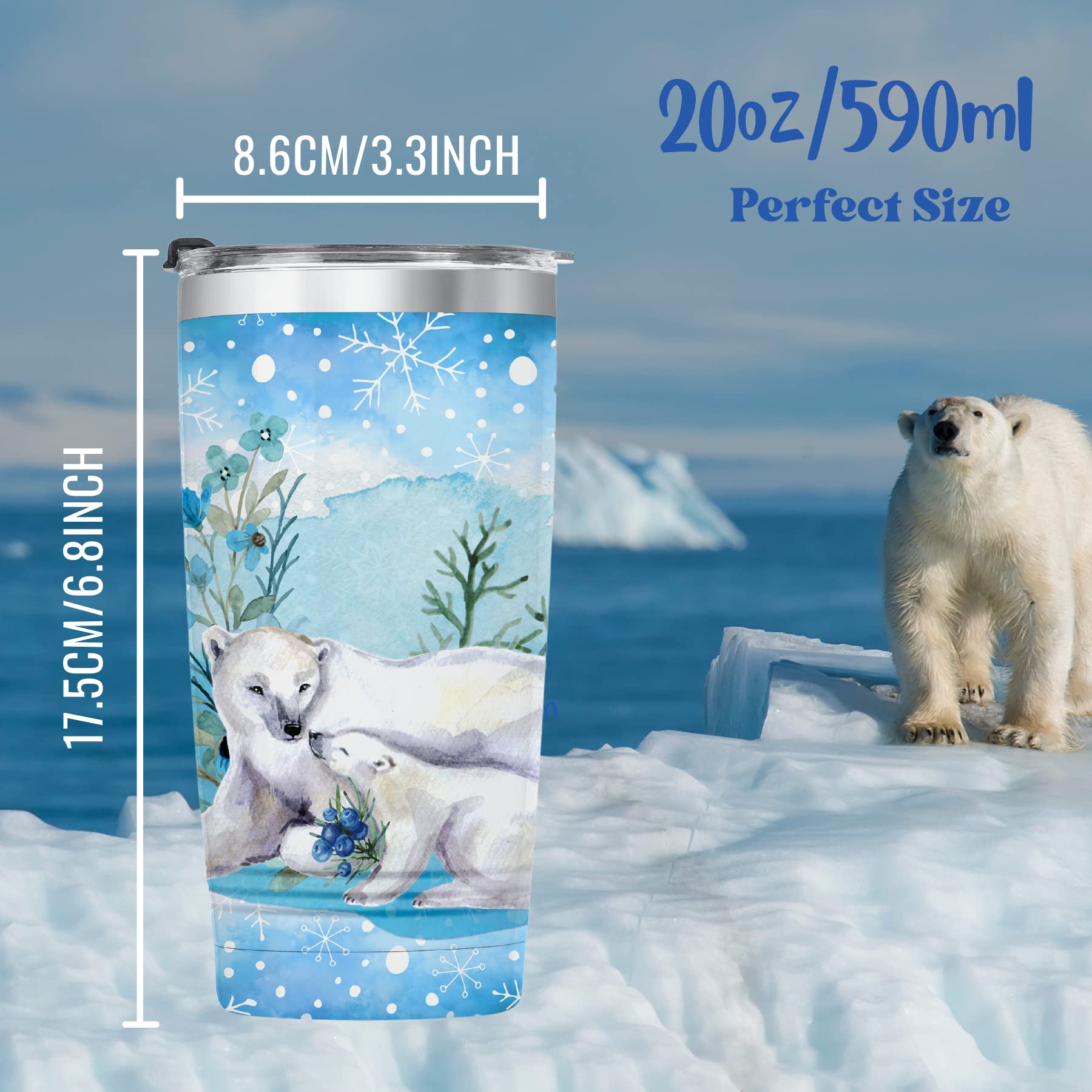 Polar Bear Gifts for Women, Polar Bear Lovers, Environment