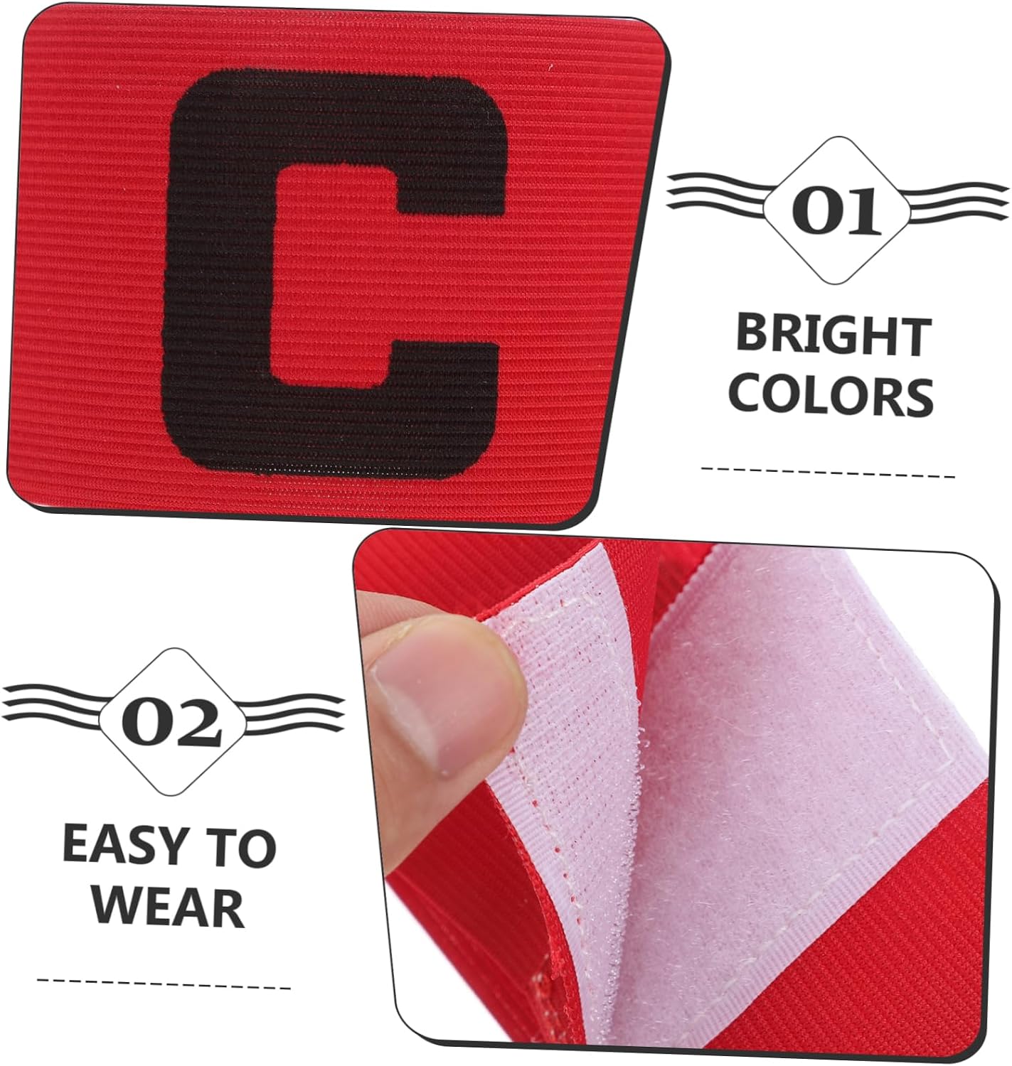 BESPORTBLE 6Pcs Soccer Ball Soccer arm Sign Team Leaders arm Sign Sports Captain arm Signs Adjustable Football arm Band Captain Mark Bands Sports Captain Bands Armband Nylon Letter