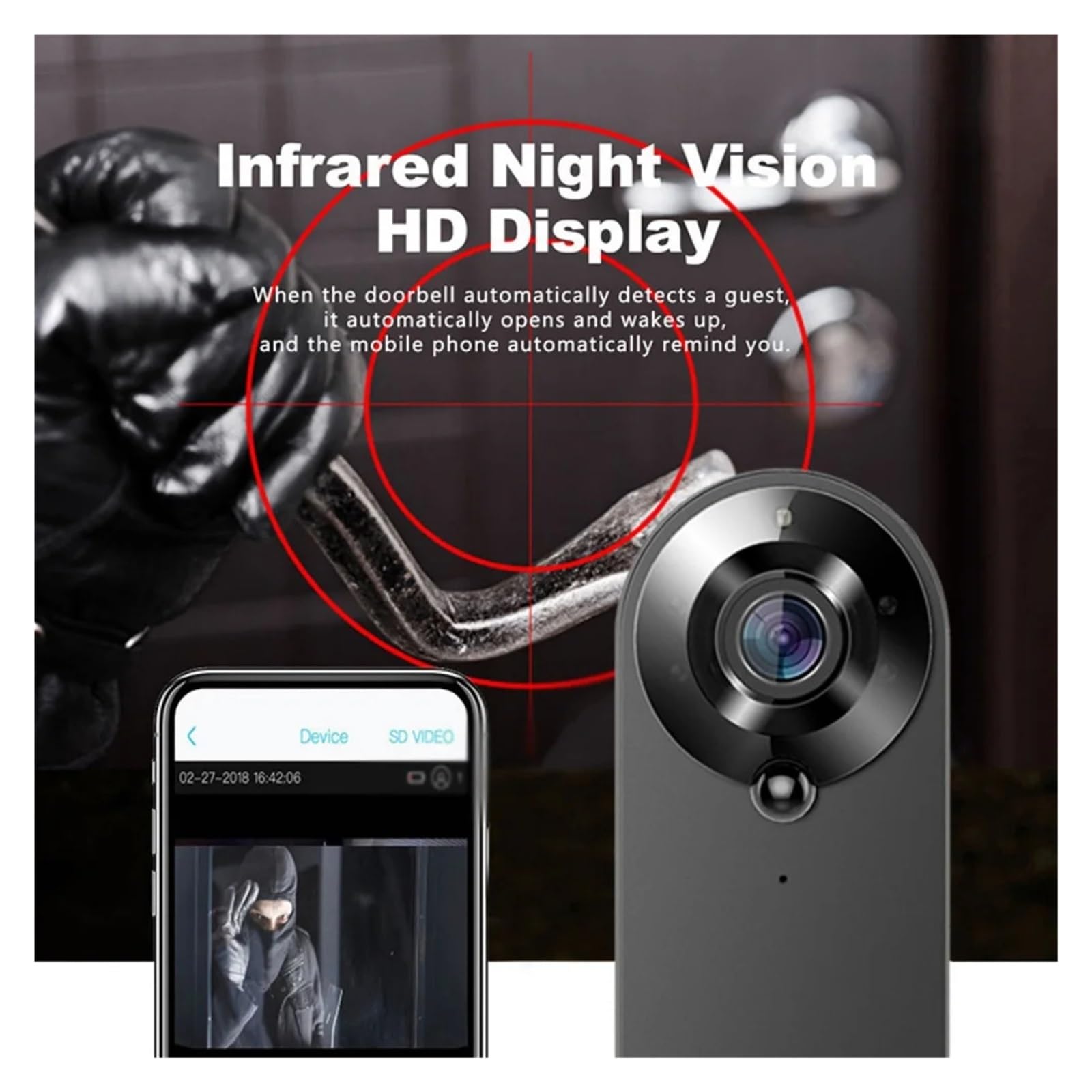 Système d'interphone avec caméra de Sonnette vidéo WiFi