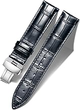 [BINLUN] Watch Band, Genuine Leather Band, Replacement, Genuine Leather Crochet Pattern, Calf Leather, Men's, Women's, Unisex, 10 Colors, 12 Sizes (12/13/14/16/17/18/19/20/21/22/23/24mm), 3-Color